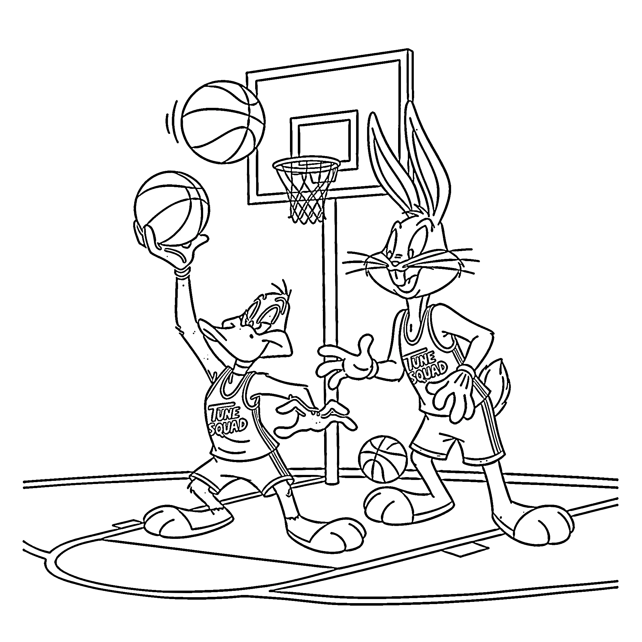 coloriage Space Jam pour enfant de 3 ans
