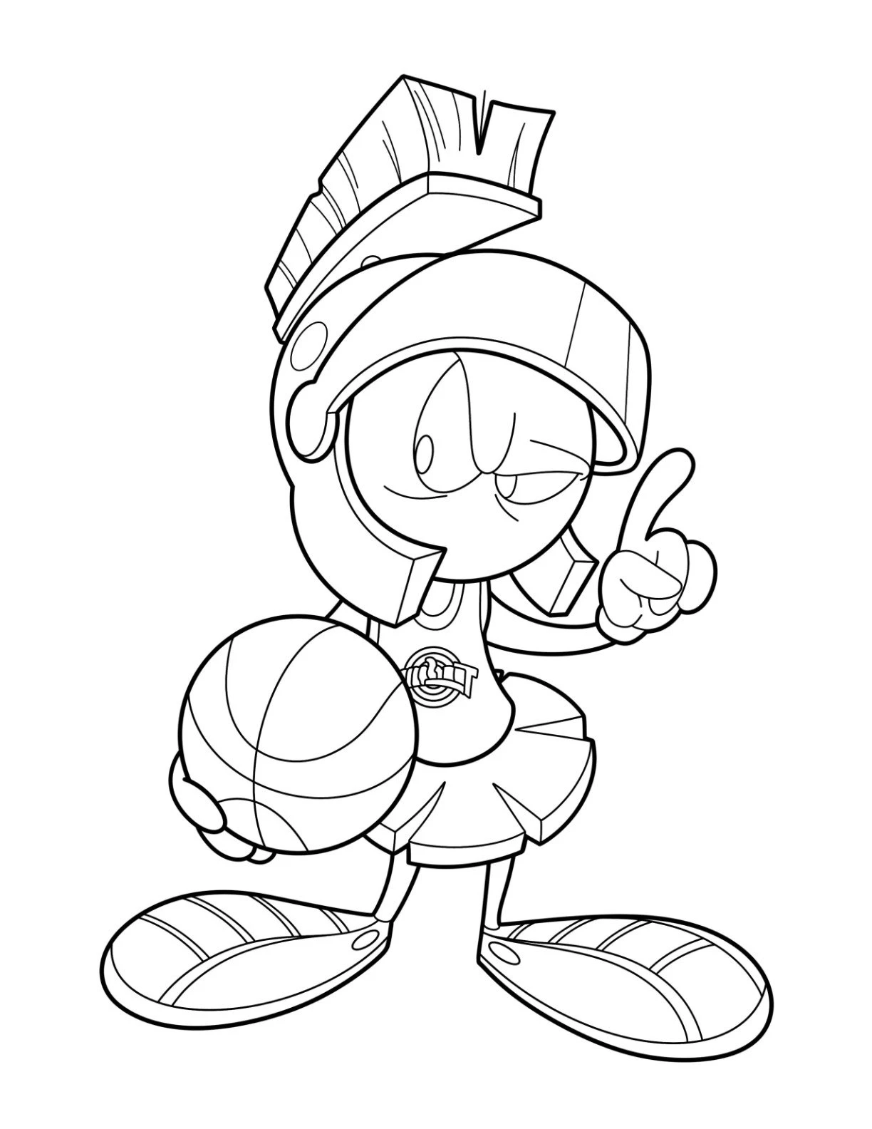 coloriage Space Jam a imprimer pour enfant de 4 ans