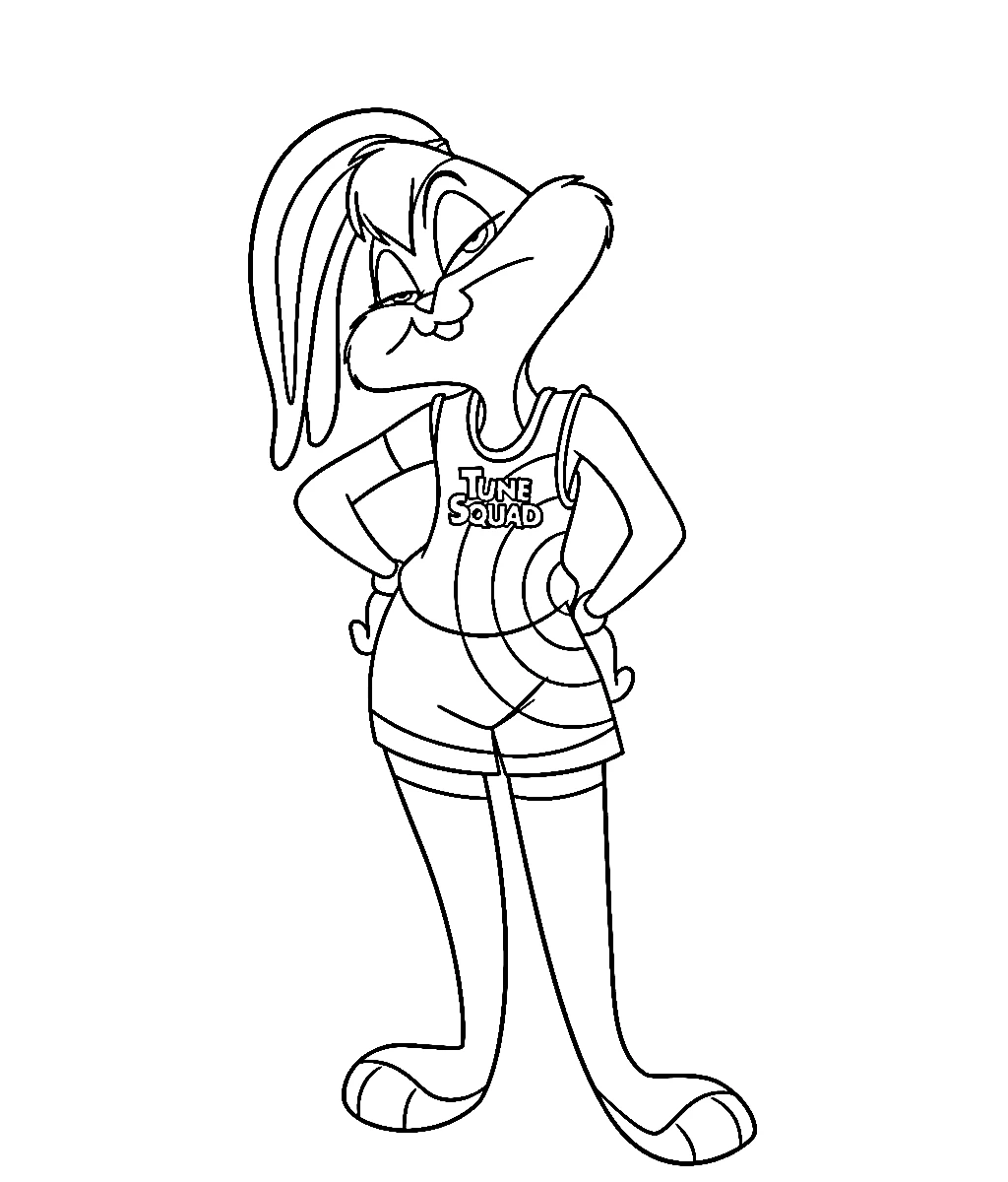 coloriage Space Jam à imprimer pour enfant de 7 ans