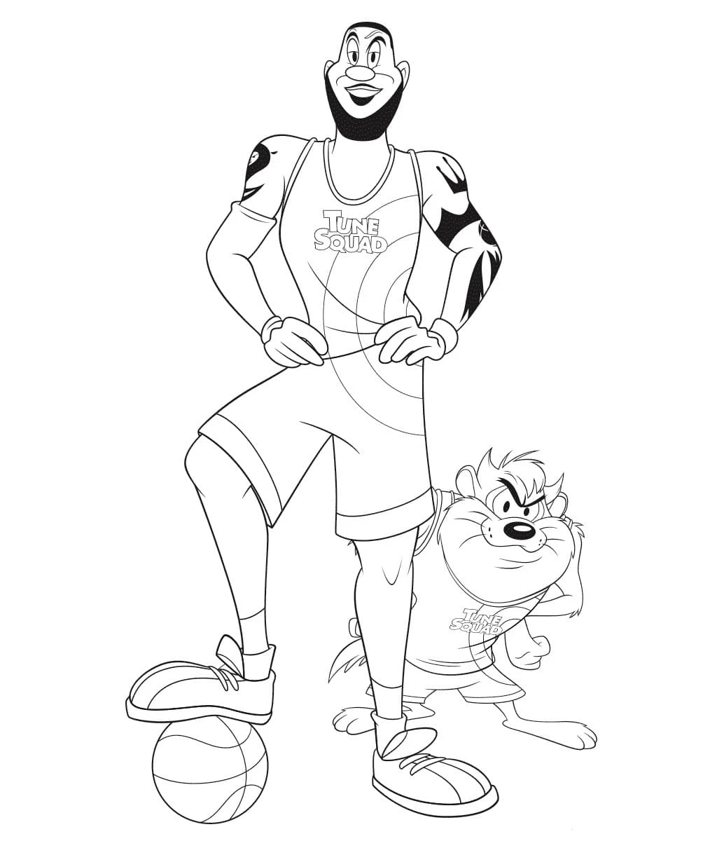 coloriage Space Jam à imprimer pdf gratuit 2