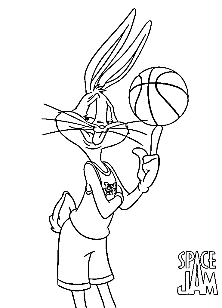 coloriage Space Jam pour enfant de 6 ans