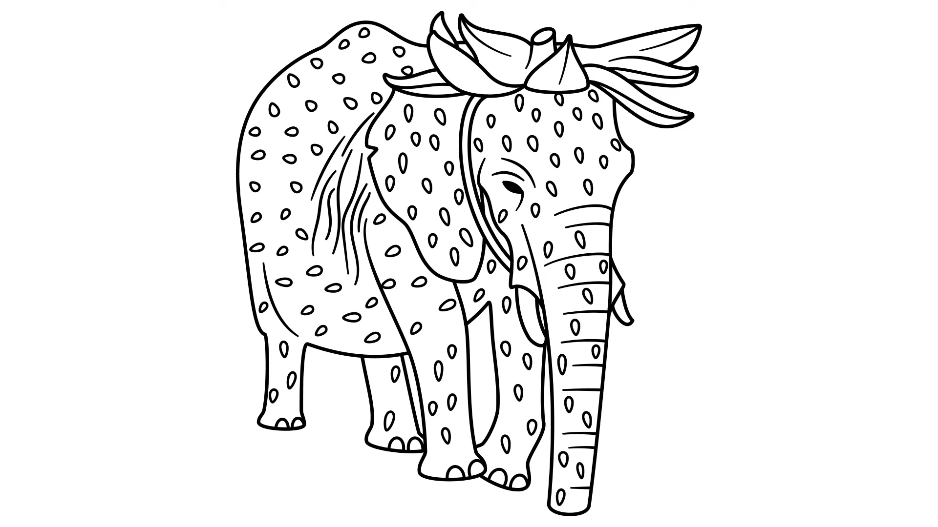 coloriage Strawberry Elephant pour enfants à télécharger