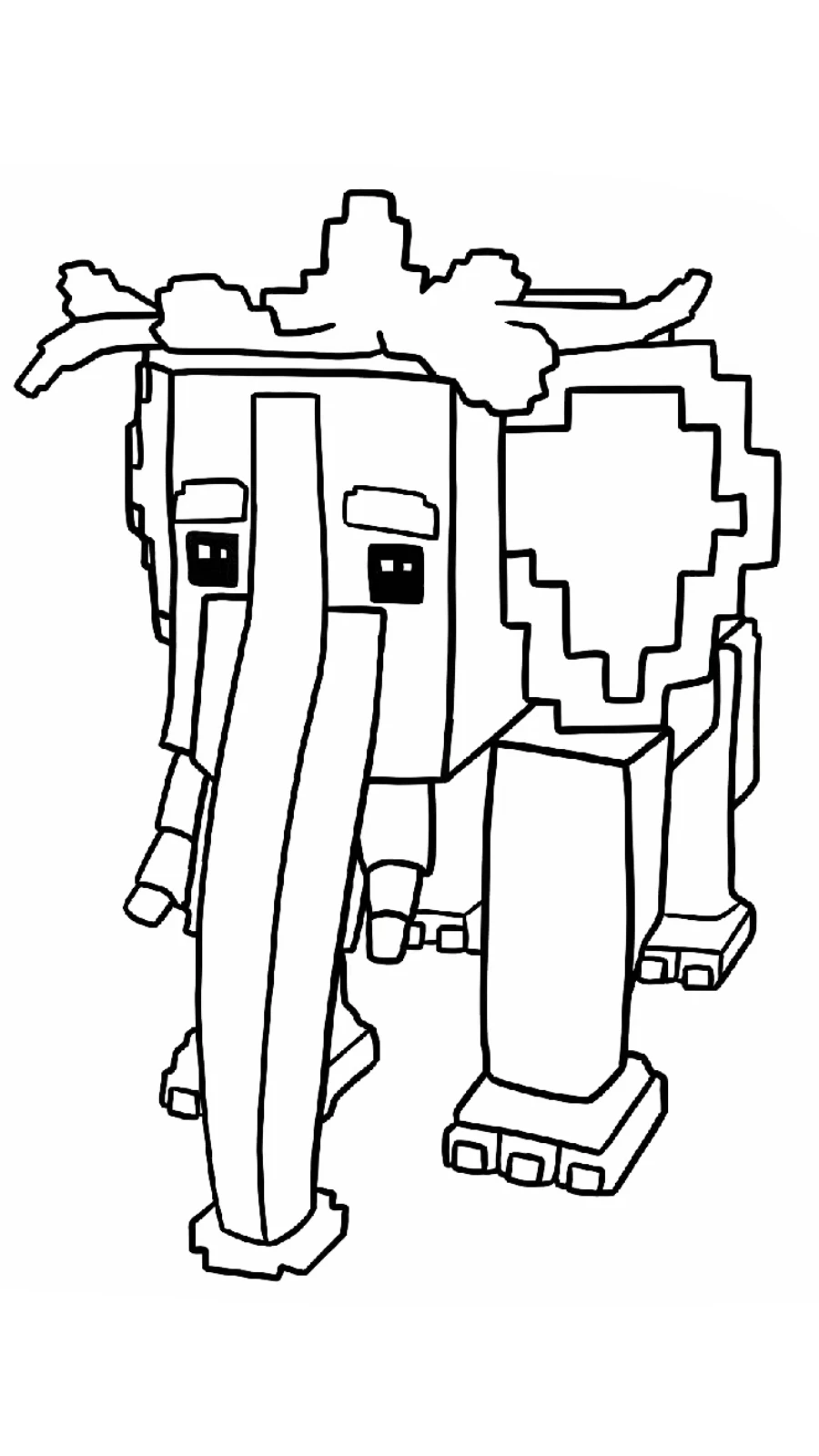 coloriage Strawberry Elephant pour enfant de 3 ans