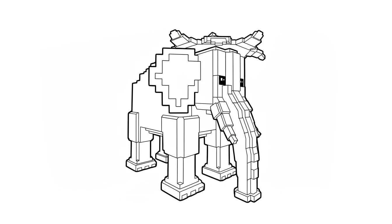 coloriage Strawberry Elephant à imprimer pour enfant de 2 ans