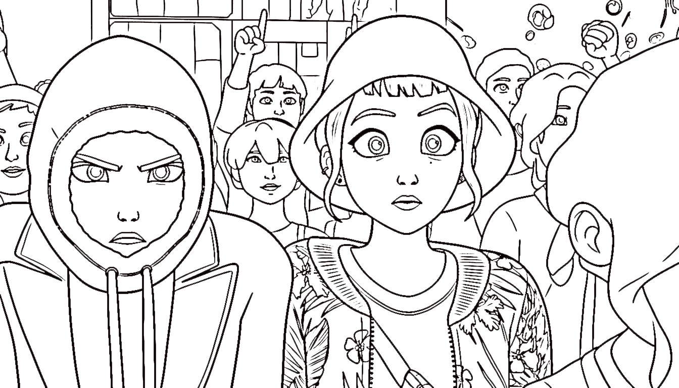 coloriage Zoey à imprimer pour enfant de 4 ans