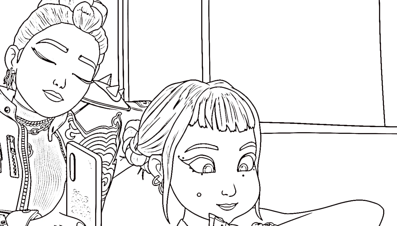 coloriage Zoey gratuit a imprimer