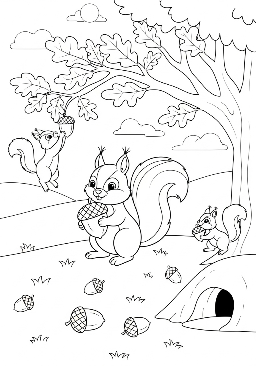 coloriage Automne update pour enfant de 3 ans