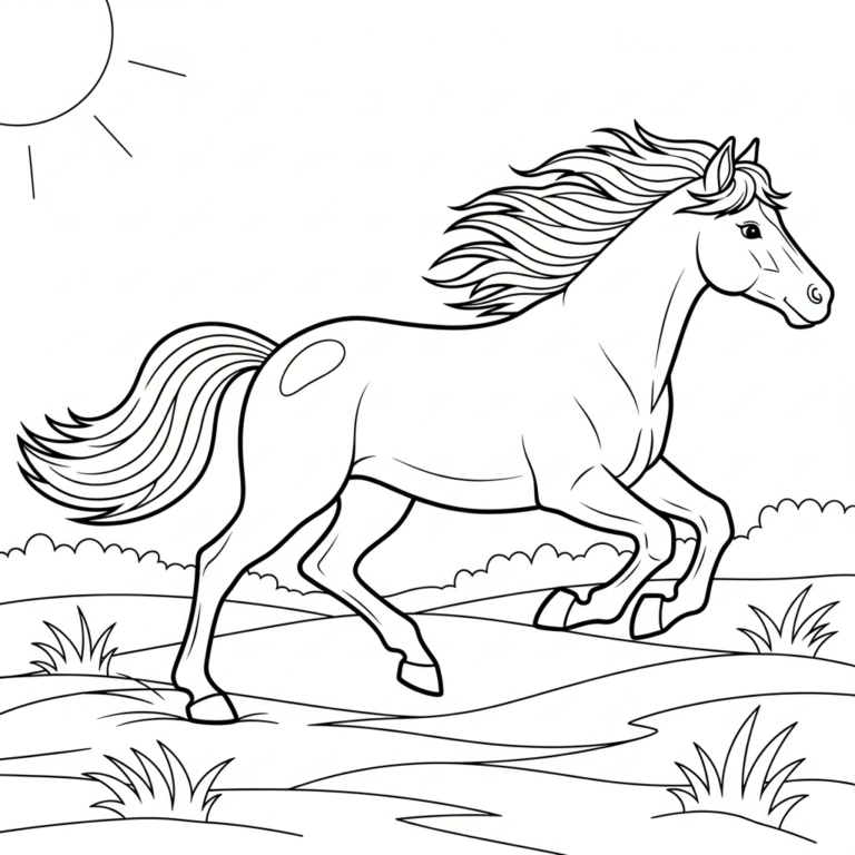 Coloriage Cheval