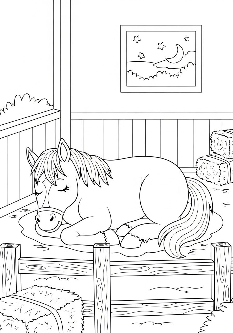 coloriage Cheval update educatif pour enfant