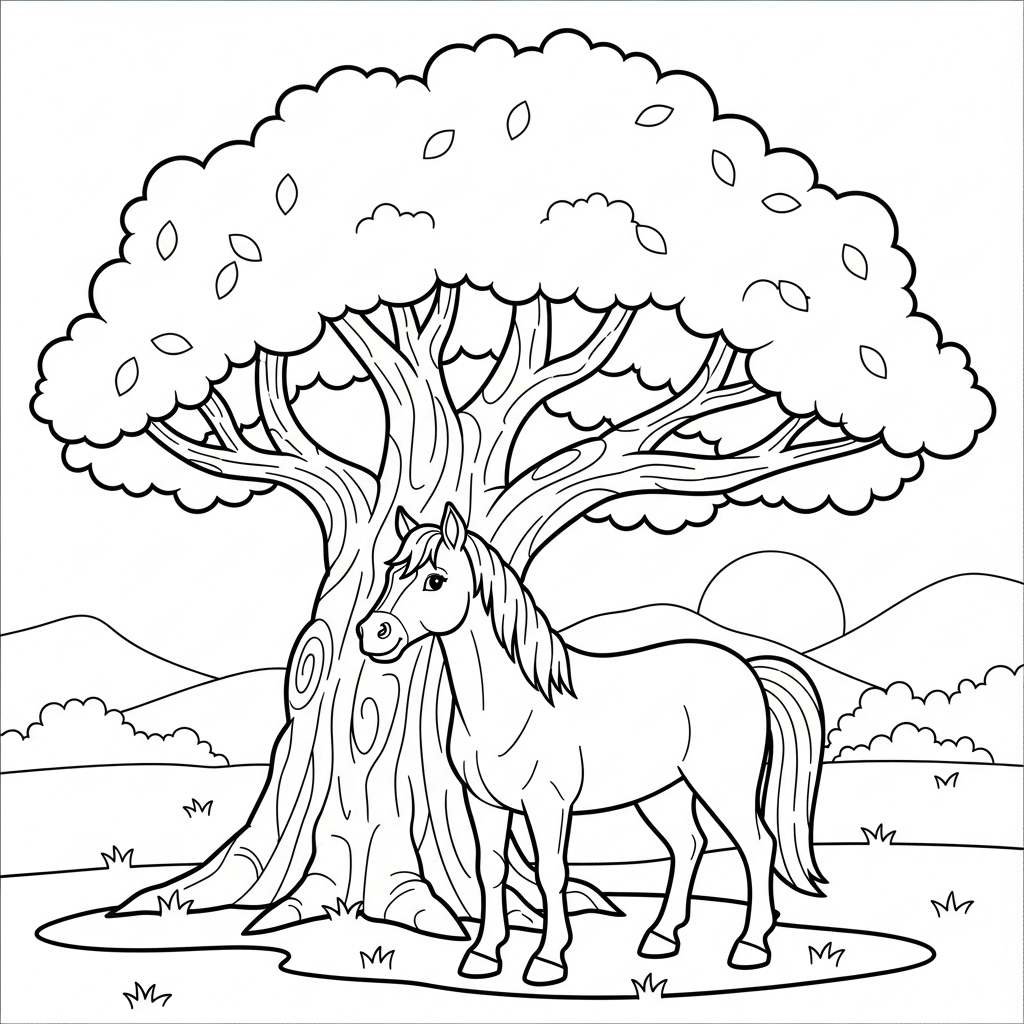 coloriage Cheval update a colorier en ligne gratuitement 1