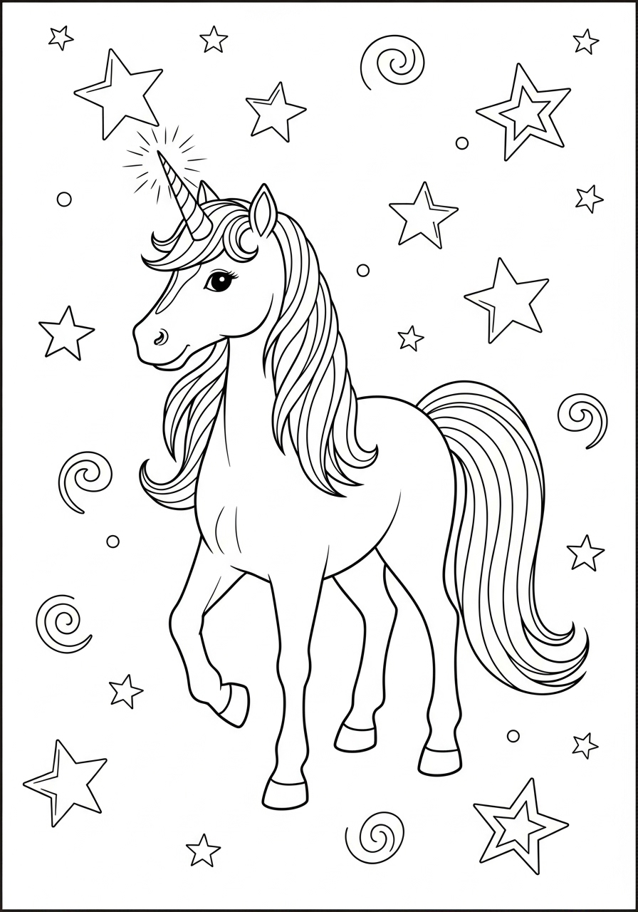 coloriage Cheval update pour enfant de 7 ans
