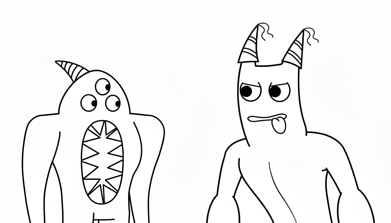 coloriage Garten of Banban update pour enfant de 4 ans