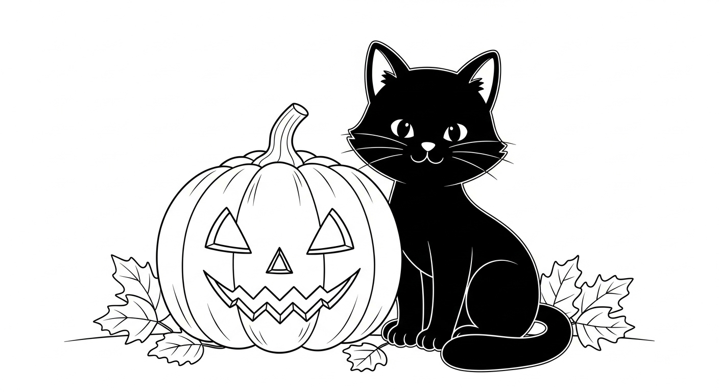 coloriage Halloween update à imprimer pour enfant de 4 ans