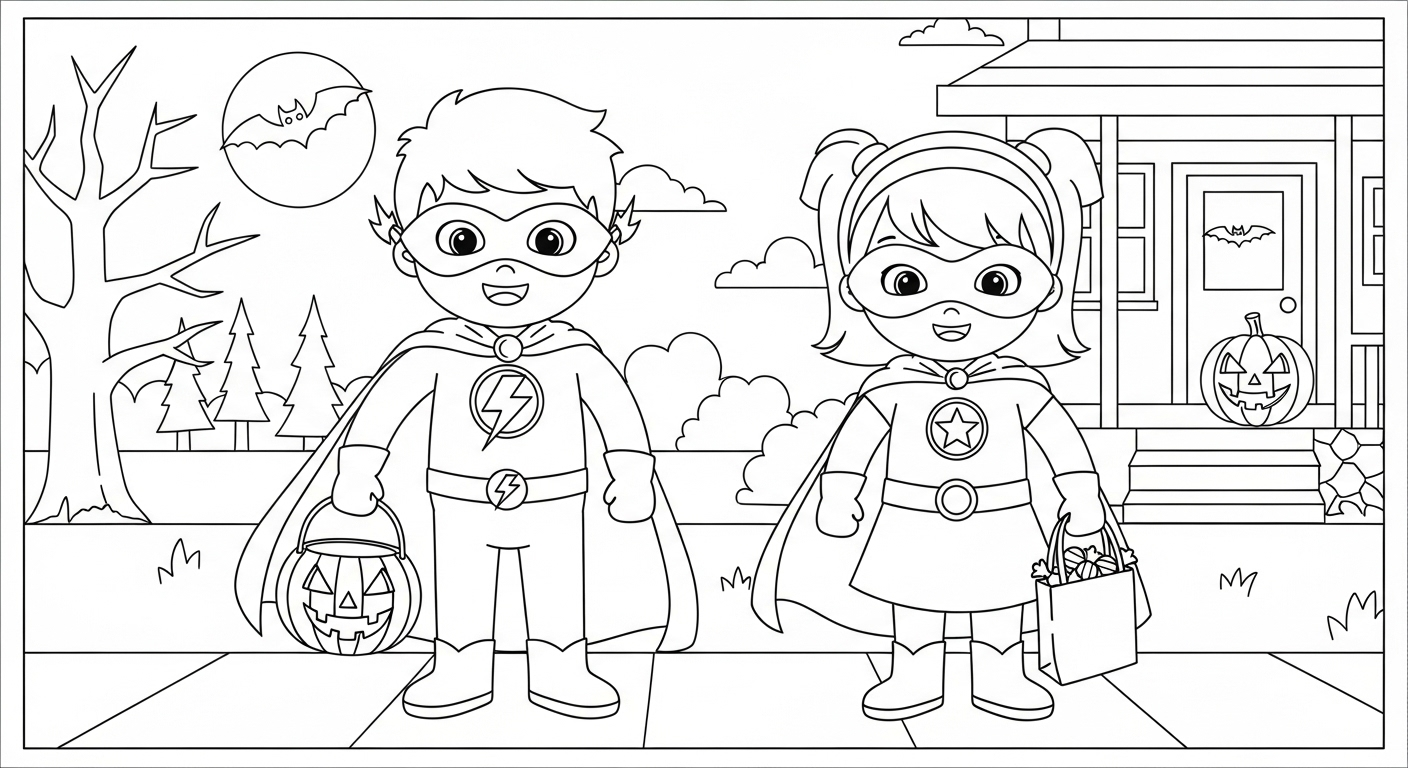 coloriage Halloween update à imprimer pdf gratuit