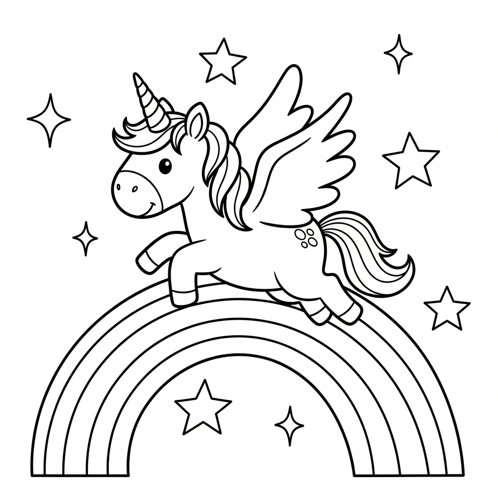 coloriage Licorne update pour enfants a imprimer 1