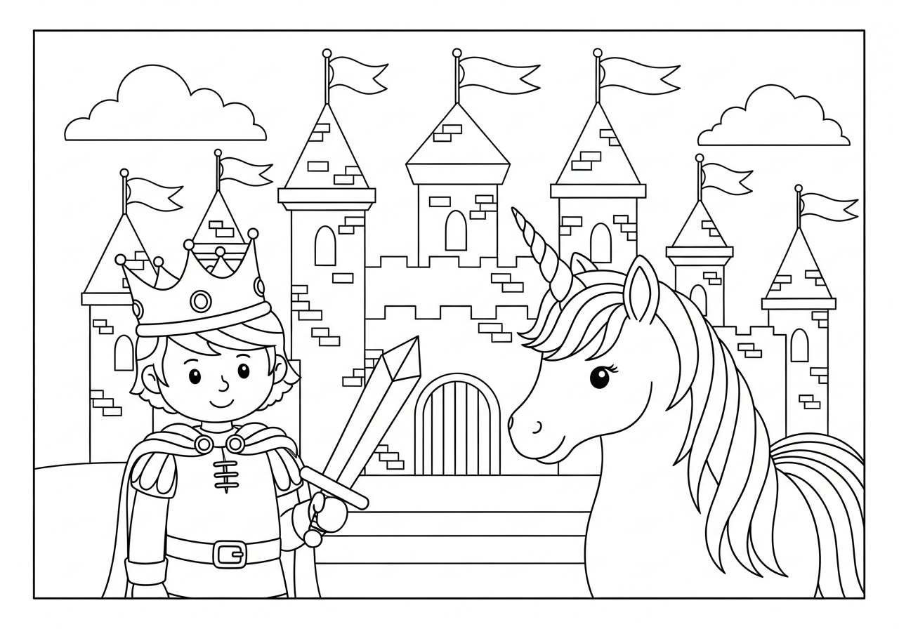 coloriage Licorne update pour enfant de 3 ans