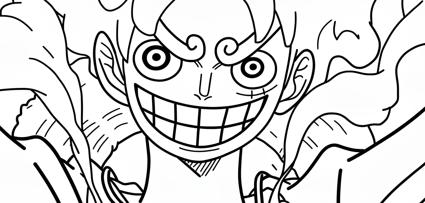 coloriage Luffy update a imprimer