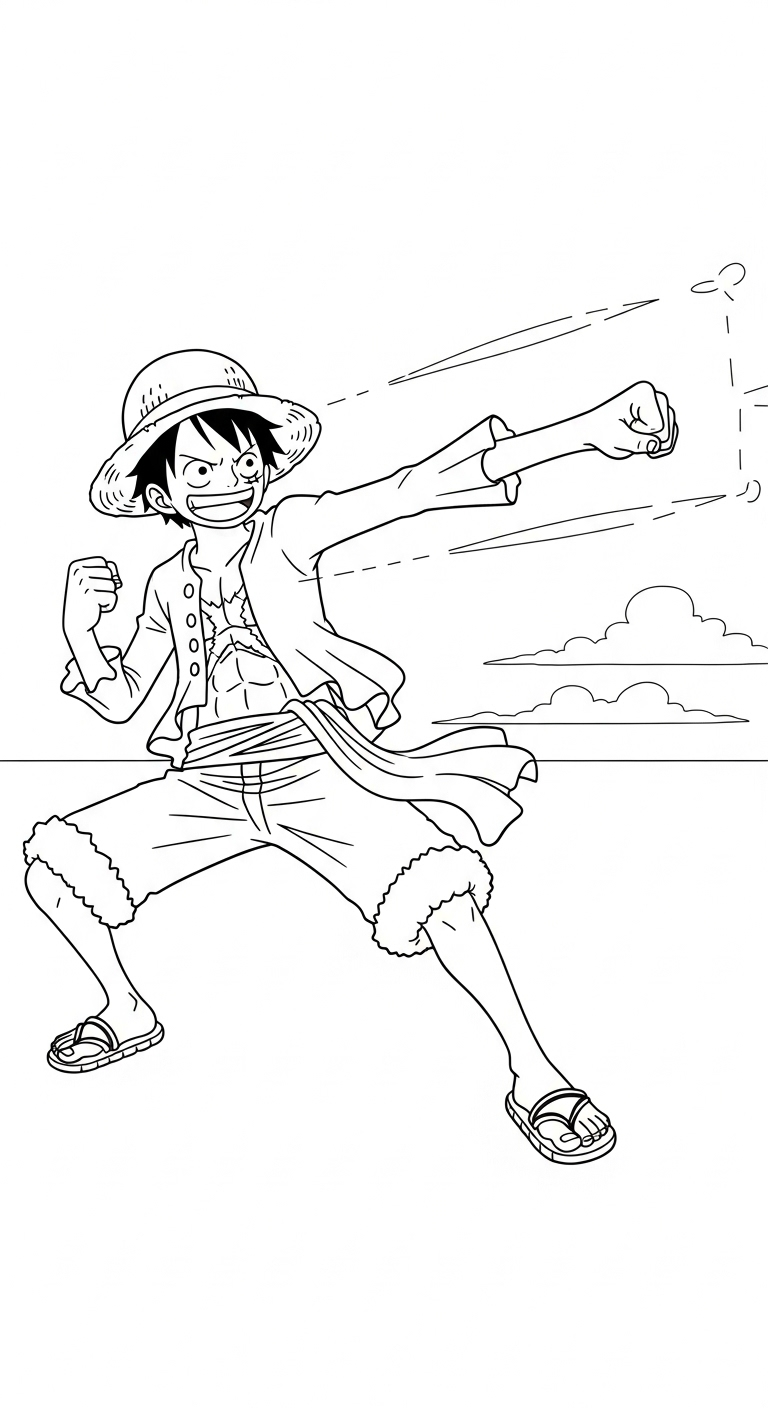 coloriage Luffy update et dessins