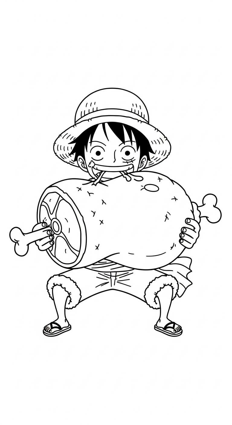 coloriage Luffy update a dessiner en ligne