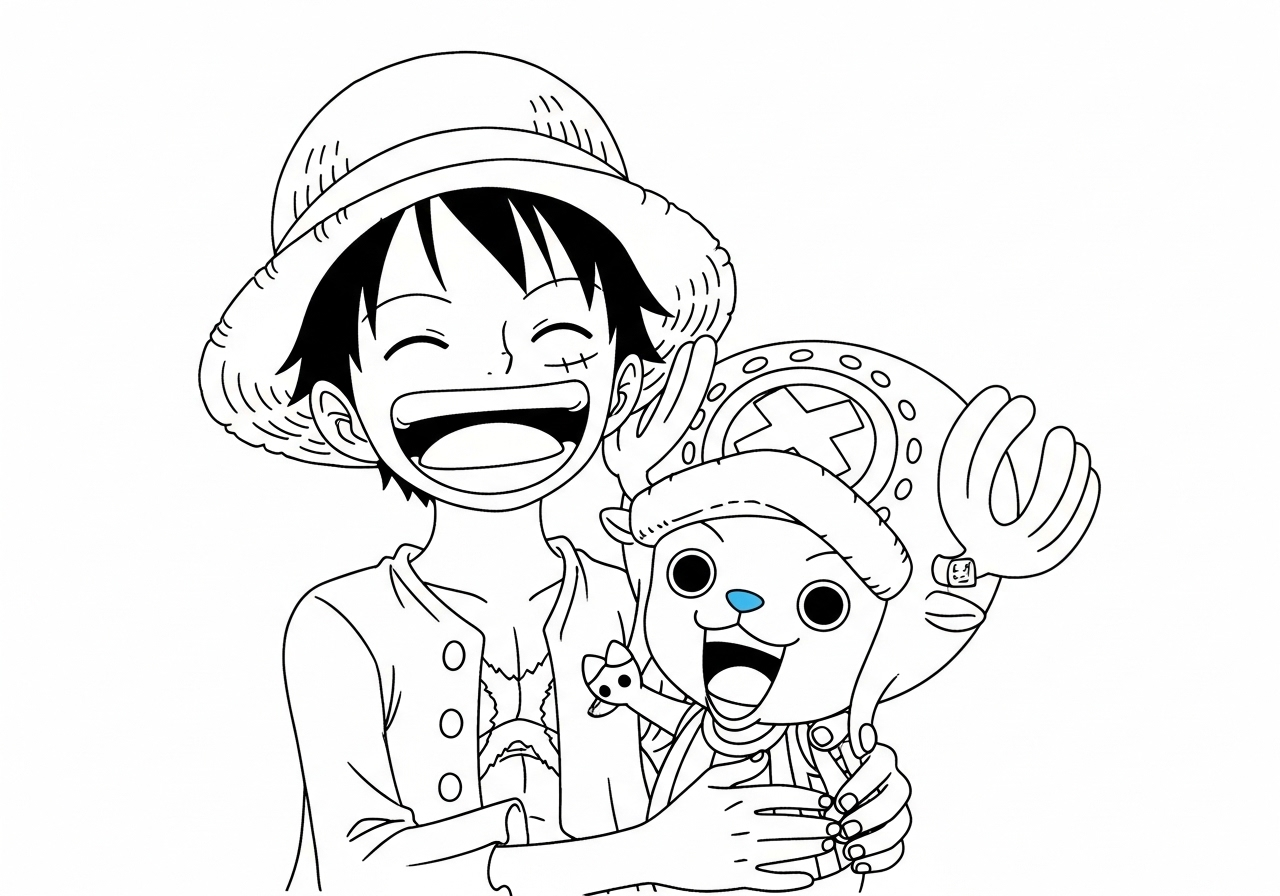 coloriage Luffy update pour enfant de 10 ans 1