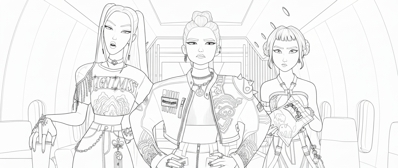 coloriage Mira KPOP a dessiner et imprimer