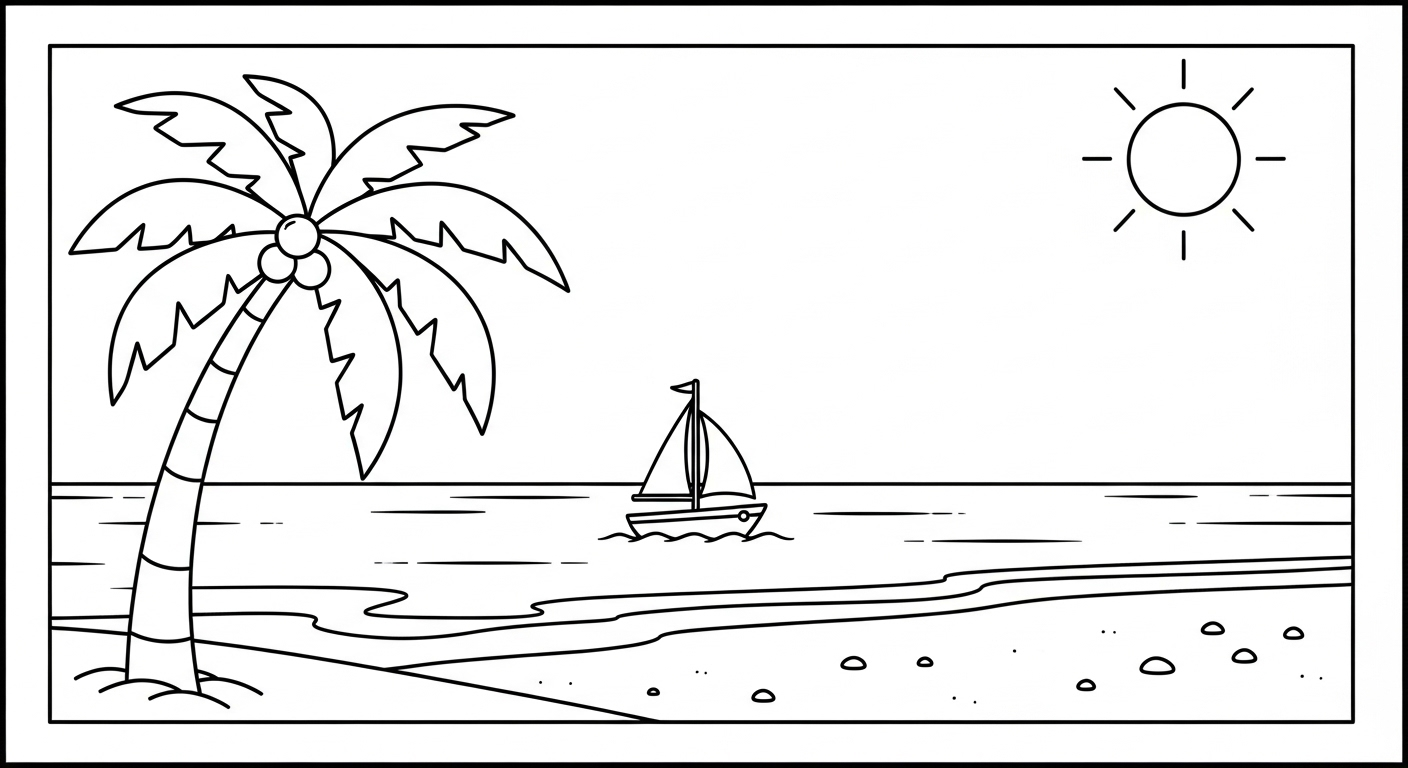 a imprimer coloriage Paysage update gratuit