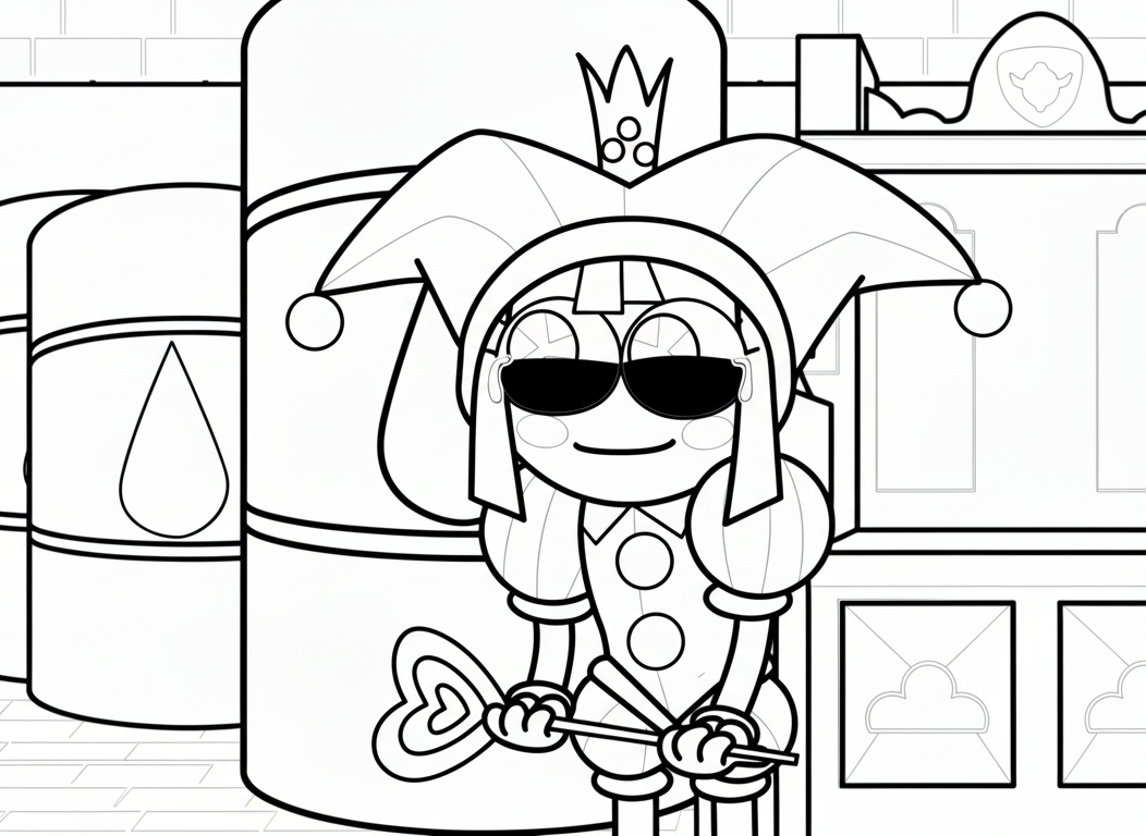 coloriage Pomni update pour enfant de 7 ans