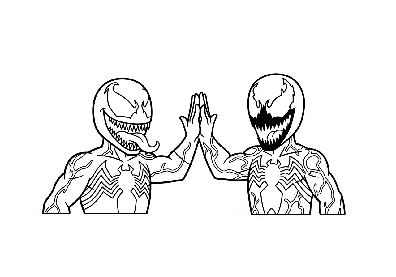coloriage Venom update à imprimer pour enfants