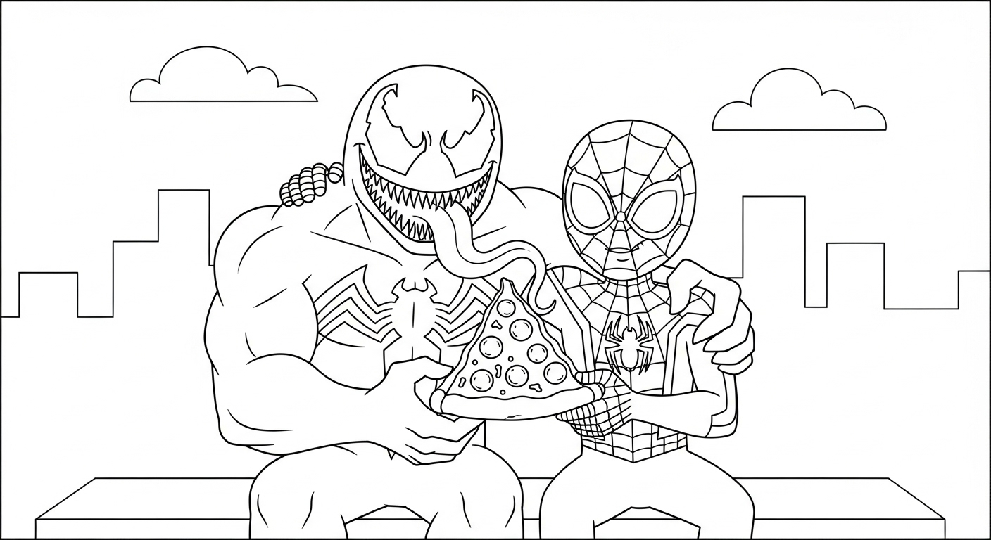 coloriage Venom update et dessin a imprimer