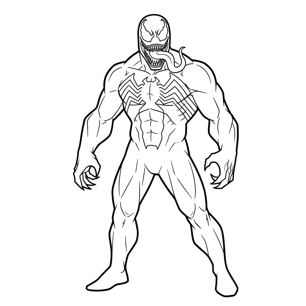 coloriage Venom update gratuit à imprimer