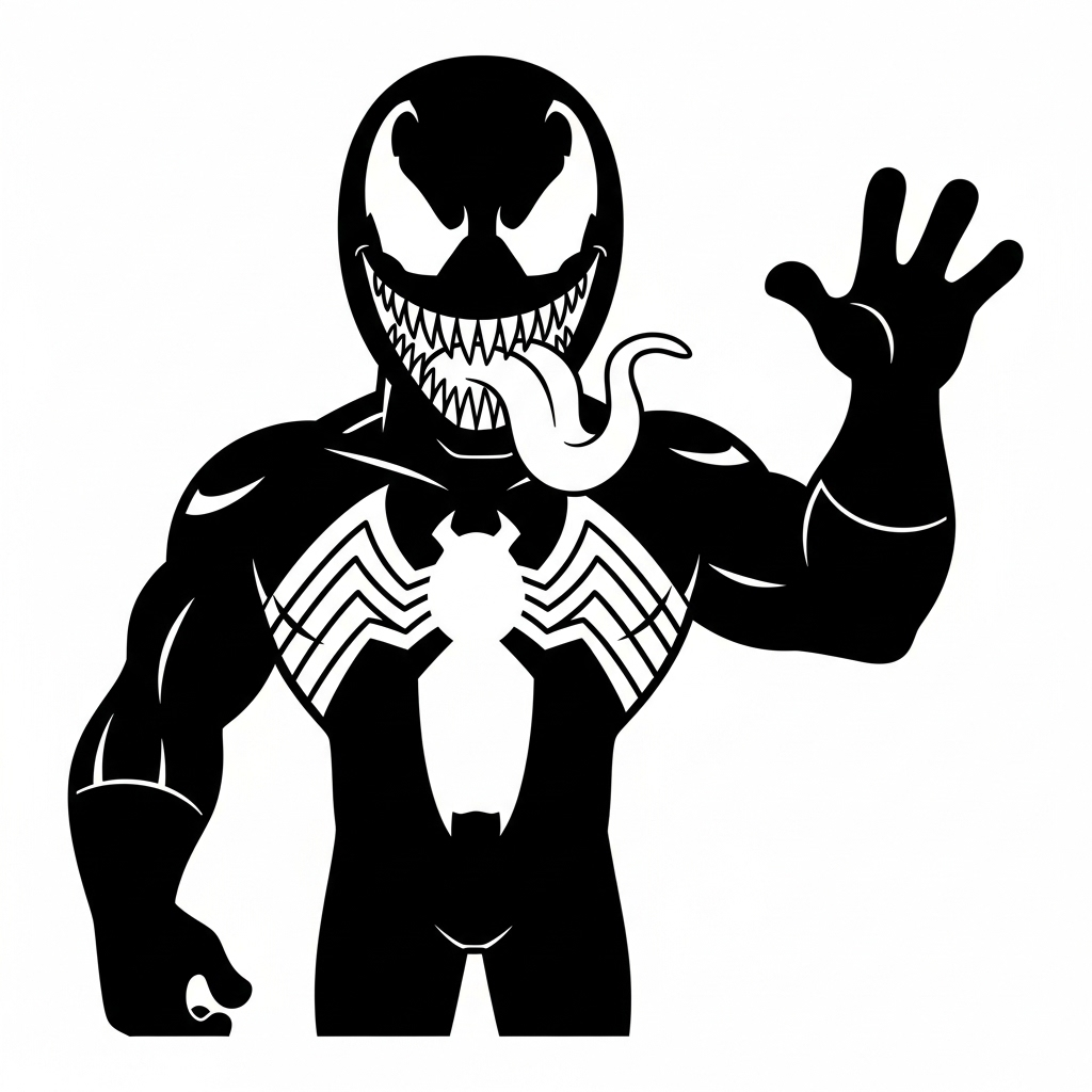 coloriage Venom update à imprimer pour enfant de 10 ans