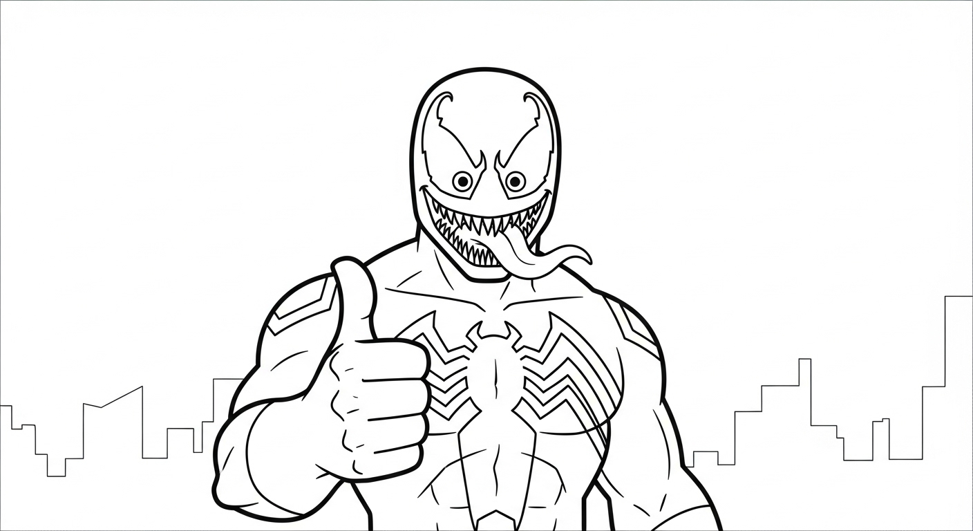 coloriage Venom update a dessiner et imprimer