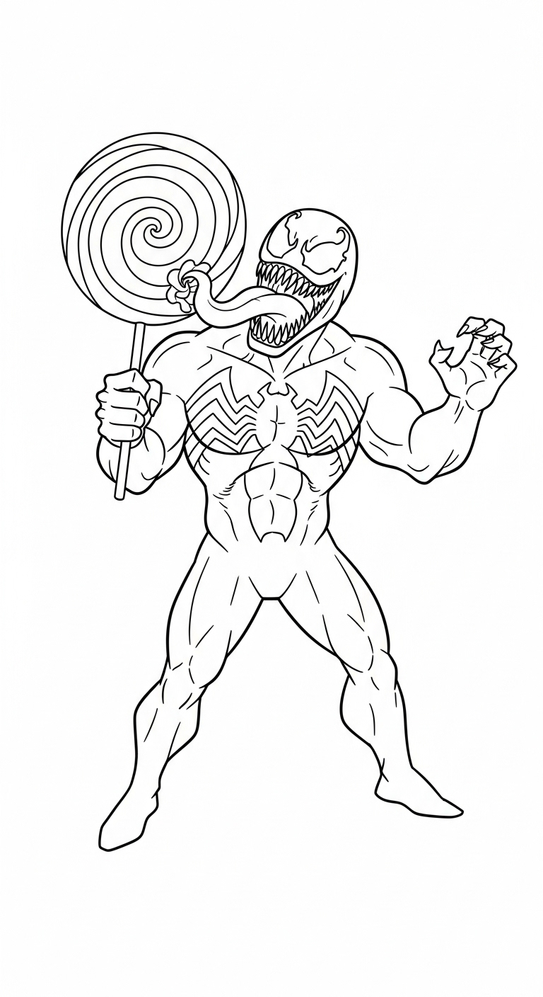 coloriage Venom update à imprimer