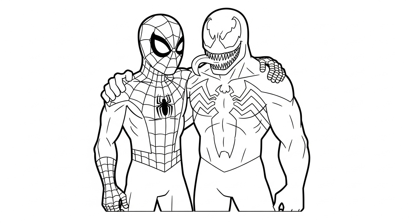 coloriage Venom update à imprimer kawaii