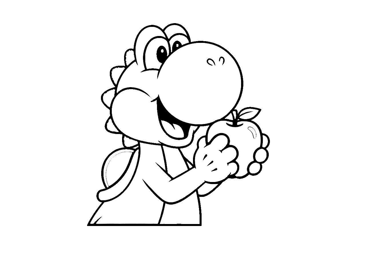 coloriage Yoshi update pour enfant