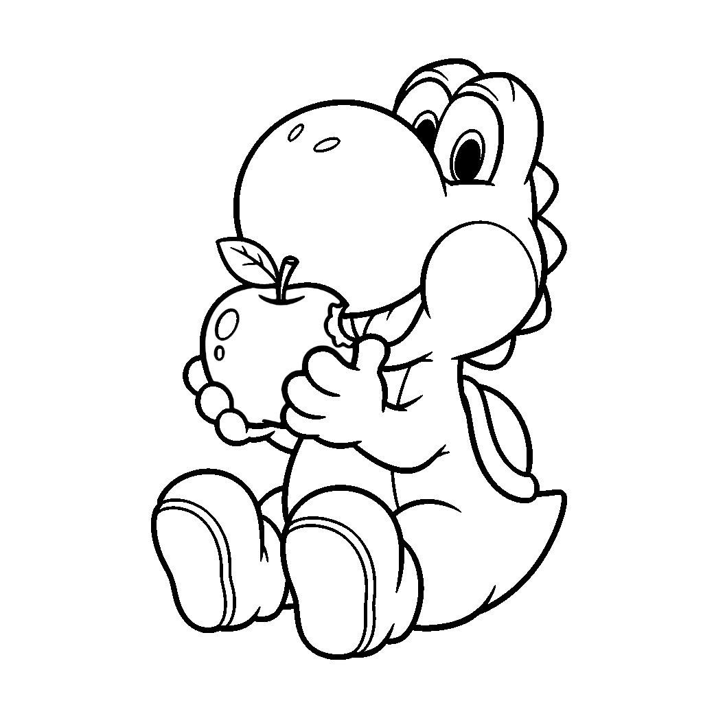 coloriage Yoshi update en ligne pour enfant