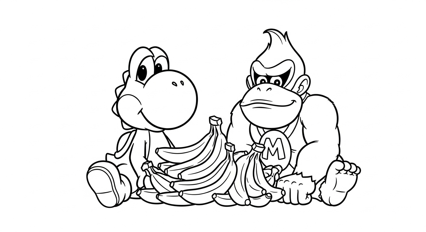 coloriage Yoshi update a imprimer