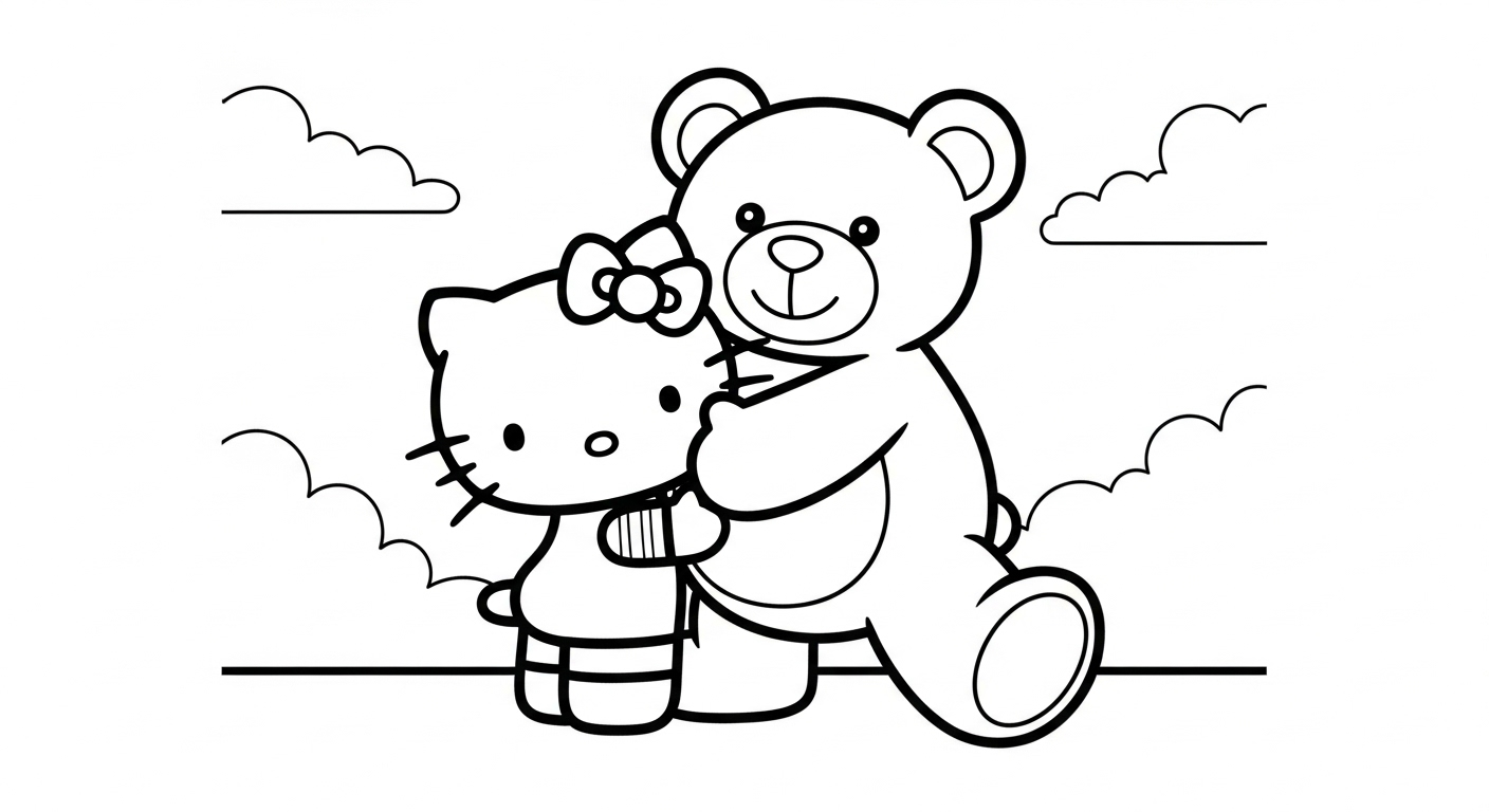 image pour coloriage hello Kitty update enfant