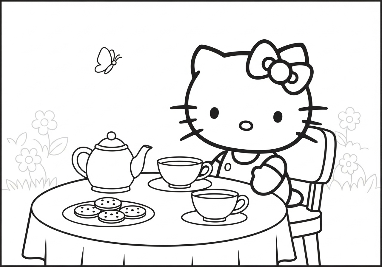 coloriage hello Kitty update a imprimer gratuitement
