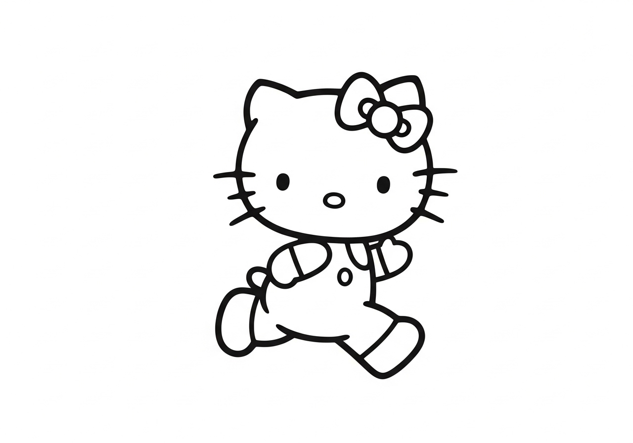 coloriage hello Kitty update d'enfant a imprimer