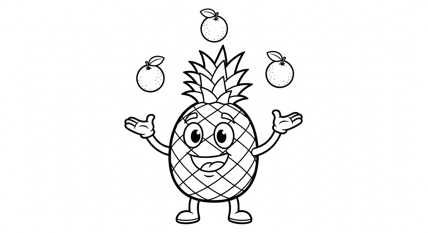 coloriage Ananas a imprimer gratuit
