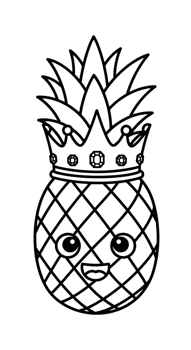 coloriage Ananas a dessiner en ligne