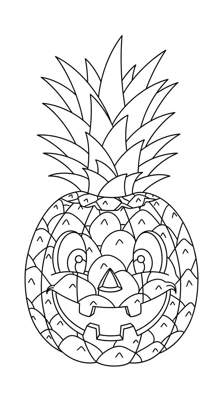 imprimer coloriage Ananas pour enfant