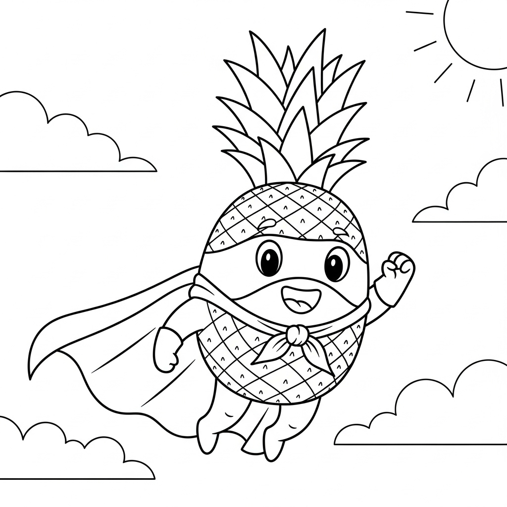 a imprimer coloriage Ananas gratuit