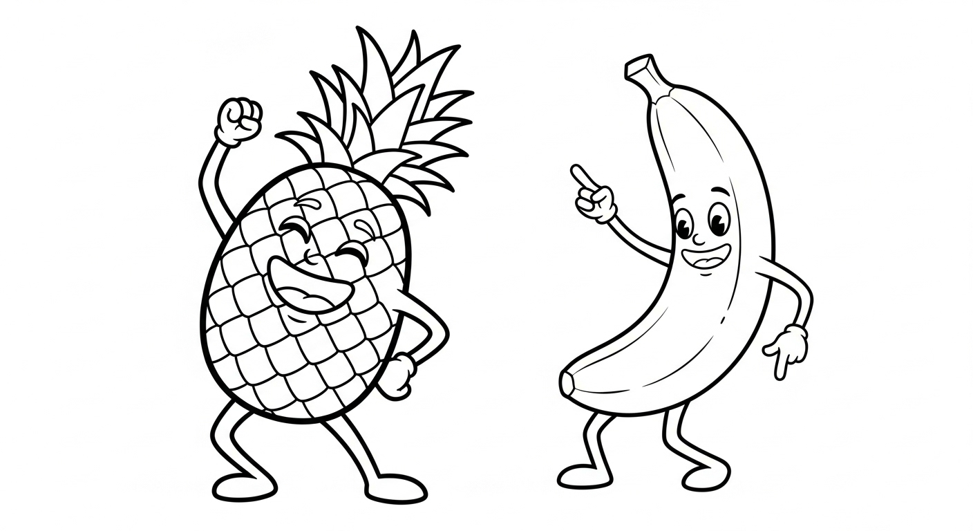 coloriage Ananas à imprimer pour enfants