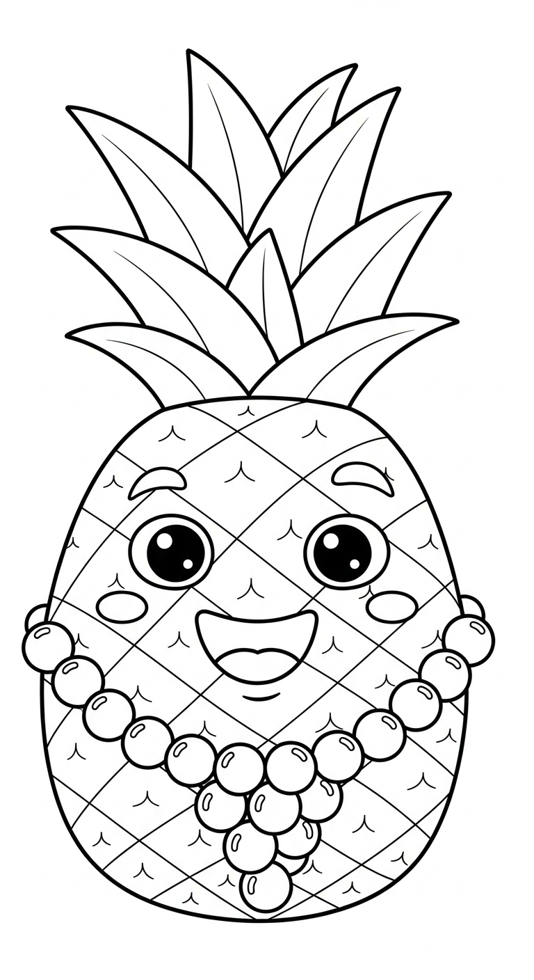 coloriage Ananas à imprimer pdf gratuit