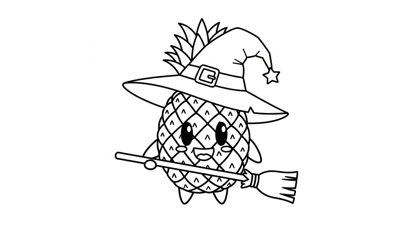 coloriage Ananas gratuit pour enfants