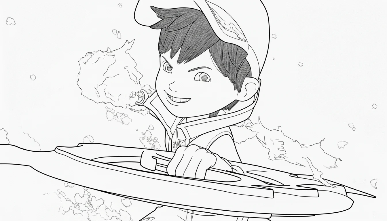 coloriage BOBOIBOY à imprimer pour enfant de 3 ans