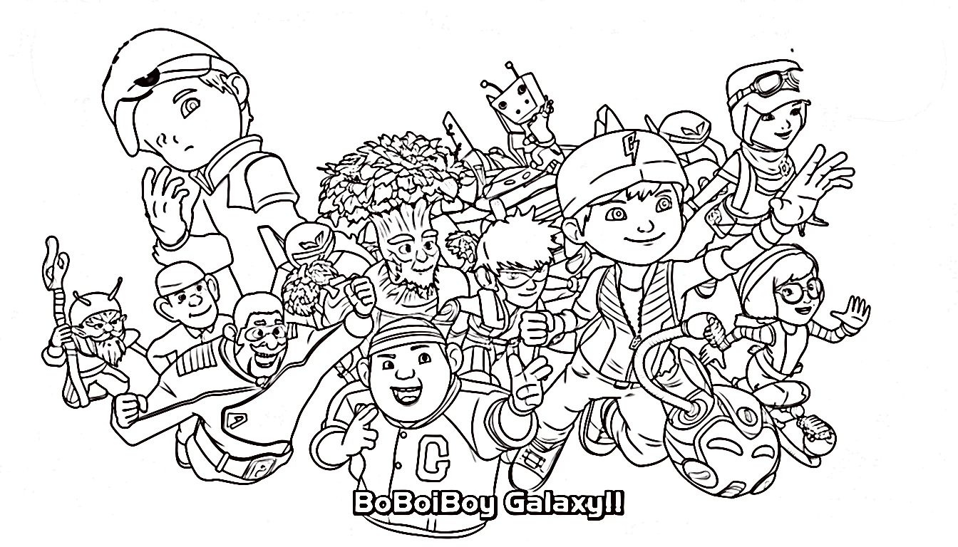 coloriage BOBOIBOY a colorier en ligne gratuitement