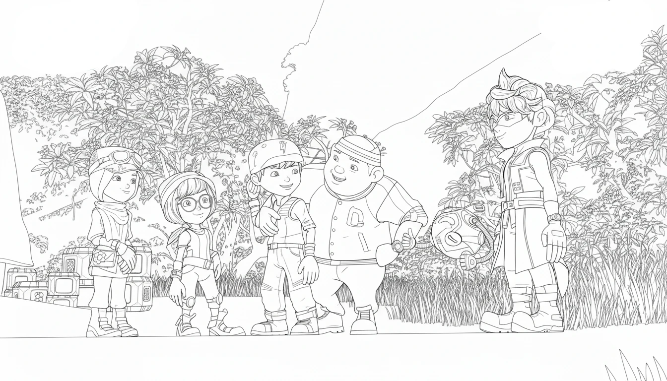 coloriage BOBOIBOY a imprimer pour enfant de 4 ans